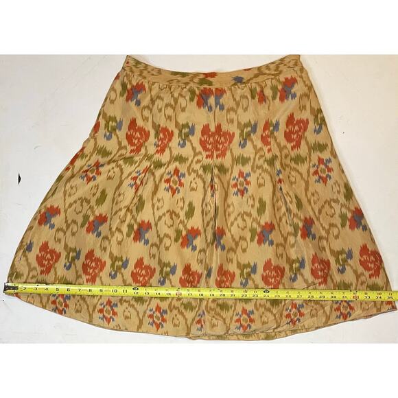 J. Jill 100% Silk Southwest Ikat Skirt Sz 12 A-Line Boho Desertcore EUC Boho - Picture 6 of 10